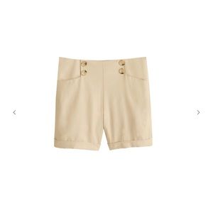 Mango High Waist Shorts Tan XS Safari NWT